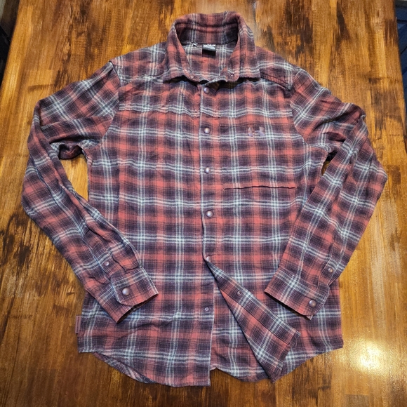 Under Armour Other - Men's Under Armour Small Light Flannel Long Sleeve Shirt, Red, Black Lumberjack